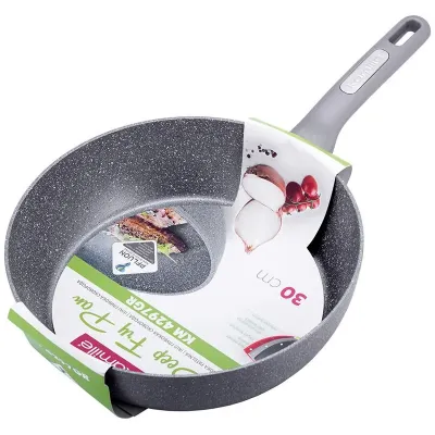 Сковородка-сотейник Kamille Granite диаметр 30см с гранитным антипригарным покрытием DP36457