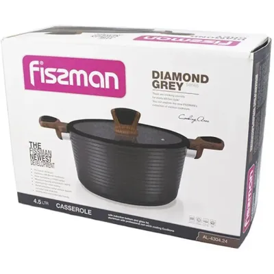 Кастрюля Fissman Diamond Grey 7.1л DP36520