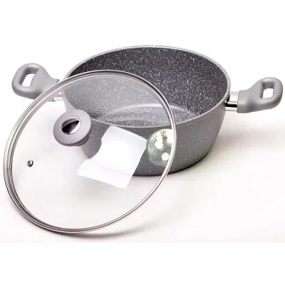 Кастрюля Kamille Grey Gotland 4л с гранитным антипригарным покрытием DP36555