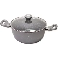 Кастрюля Kamille Grey Gotland 4л с гранитным антипригарным покрытием DP36555