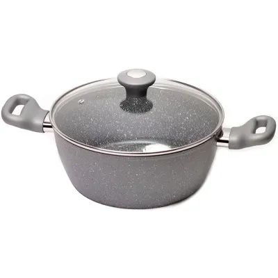 Кастрюля Kamille Grey Gotland 4л с гранитным антипригарным покрытием DP36555