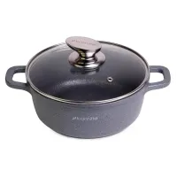 Кастрюля Kamille Landes Grey 6.5л с литыми алюминиевыми ручками DP36560 Кастрюля Kamille Landes Grey 6.5л с литыми алюминиевыми ручками DP36560
