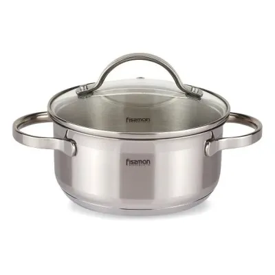Кастрюля Fissman Luminosa 3л Induction со стеклянной крышкой DP36634