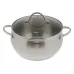 Кастрюля Fissman Martinez 1.8л пузатая из нержавеющей стали DP36639