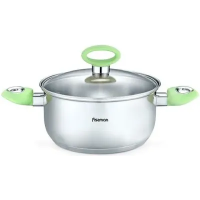 Кастрюля Fissman Janet 6.1л из нержавеющей стали с индукционным дном DP36670