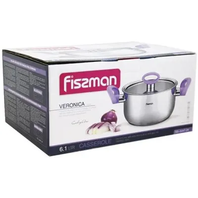 Кастрюля Fissman Veronica 6.1л с бакелитовыми ручками DP36672 Кастрюля Fissman Veronica 6.1л с бакелитовыми ручками DP36672