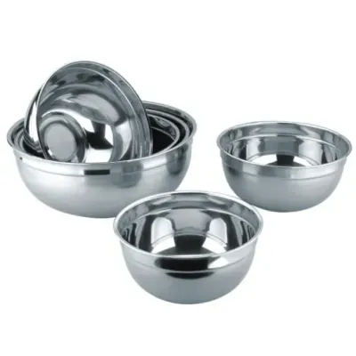Миска GerStyle круглая диаметр 24см нержавеющая сталь Kamille DP36979