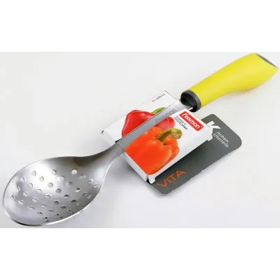 Ложка Fissman поварская Vita 34см перфорированная из нержавеющей стали DP37470