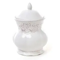 Банка Bona Leeds Розы для сыпучих продуктов 850 мл White керамика DP37689 Банка Bona Leeds Розы для сыпучих продуктов 850 мл White керамика DP37689