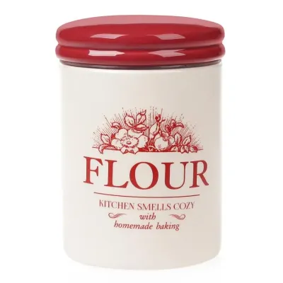 Банка Bona керамическая Английский Шиповник FLOUR 630 мл для сыпучих продуктов DP37778