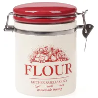 Банка Bona керамическая Английский Шиповник FLOUR 600 мл с металлической затяжкой DP37780