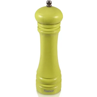 Мельница перцемолка для специй Spice 25х6см бамбуковый салатовый корпус Fissman DP38447