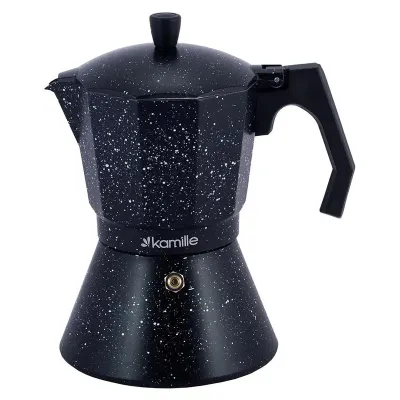 Кофеварка гейзерная Andel Black 450мл на 9 чашек DP38486 Kamille