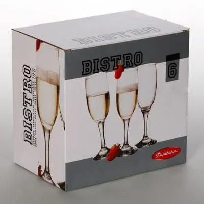 Фужеры для шампанского 6штук Pasabahce Bistro 190мл DP38758