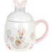 Чашка ceramic с крышкой Bona Веселый кролик с золотым яйцом 450 мл DP39631