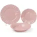 Набор Bona 6 глубоких тарелок Leeds Ceramics SUN диаметр 23см каменная керамика Розовые DP40162