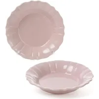 Набор Bona 6 глубоких тарелок Leeds Ceramics SUN диаметр 23см каменная керамика Розовато-пепельный DP40163
