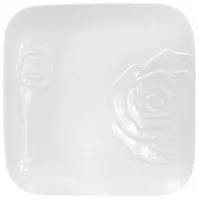 Набор Bona 2 фарфоровые подставные тарелки Rose 30x30см Белый фарфор DP40184