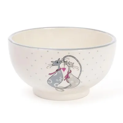 Пиала Bona ceramic Влюбленные коты 650 мл миска DP40657
