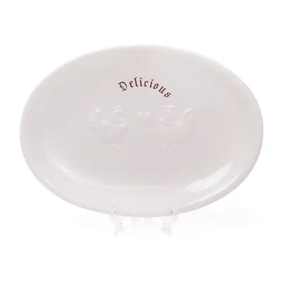 Блюдо Bona сервировочное керамическое Family Delicious 27х19 см с объемным рисунком DP40967