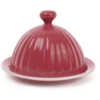 Масленка ceramic Артемида круглая диаметр 14 см клубничная Bona DP41348