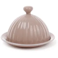 Масленка ceramic Артемида круглая диаметр 14 см бежевая Bona DP41349