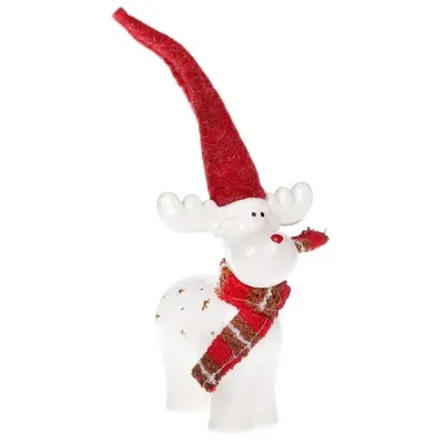 Фигурка ceramic декоративная  Олень в шапке 158 см Bona DP42897
