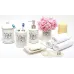 Емкость Bona LE BAIN Silver диаметр 10.5х18.5 см для средств гигиены фарфор DP43448