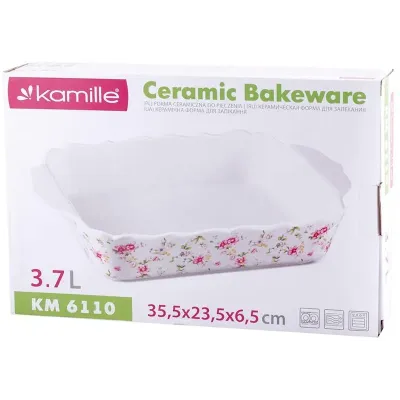 Форма для запекания Kamille Mirlinda керамическая 39.5х26х6.5см DP73476