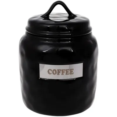 Банка Bona фарфор Necollie Coffee 1500 мл Черная DP77586