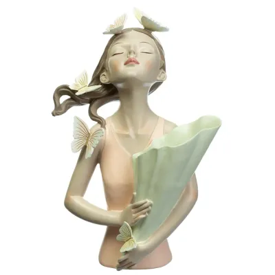 Фигурка Girl in coral 31х21х16 см Lefard AL97901 Белый