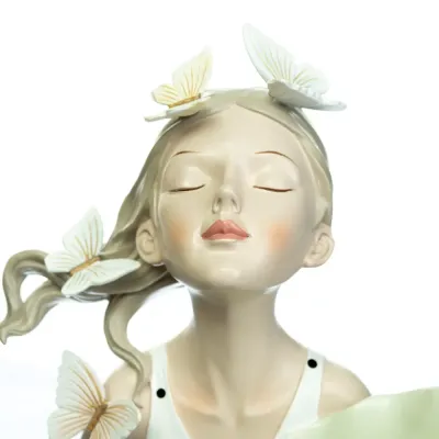 Фигурка Girl in white 32х20х13 см Lefard AL97903 Белый