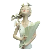 Фигурка Girl in white 32х20х13 см Lefard AL97903 Белый