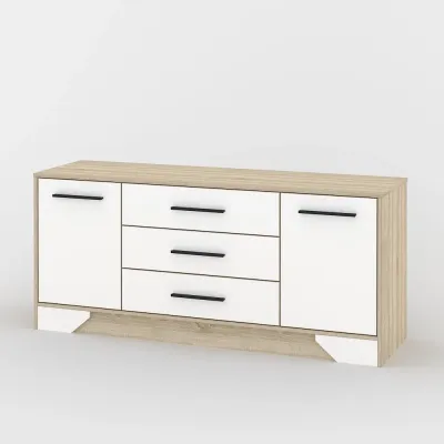 Комод Тиса Мебель 102 Дуб сонома Белый 67x40x152 см