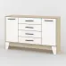 Комод Тиса Мебель 105 Дуб сонома Белый 95x40x152 см