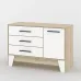 Комод Тиса Мебель 107 Дуб сонома Белый 77x40x112 см