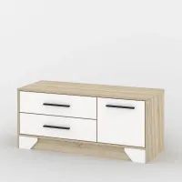 Комод Тиса Мебель 108 Дуб сонома Білий 50x40x112 см