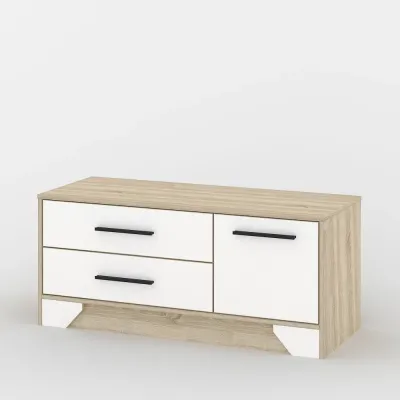 Комод Тиса Мебель 108 Дуб сонома Білий 50x40x112 см