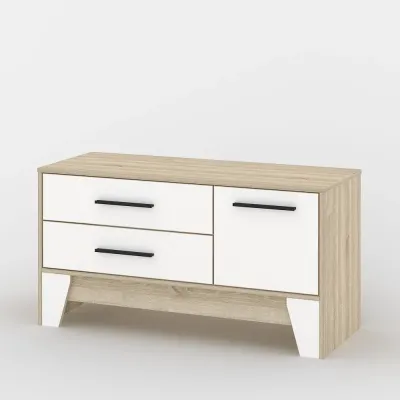 Комод Тиса Мебель 109 Дуб сонома Белый 60x40x112 см