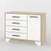 Комод Тиса Мебель 110 Дуб сонома Белый 85x40x112 см