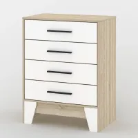 Комод Тиса Мебель 117 Дуб сонома Белый 95x40x102 см