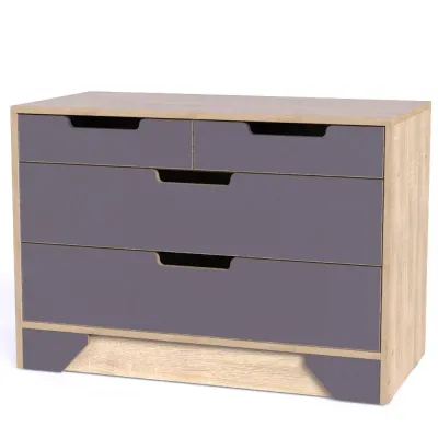 Комод Тиса Мебель 123 Дуб сонома Графит 63x40x90 см