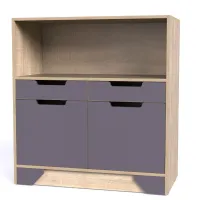 Комод Тиса Мебель Модуль-126 Дуб сонома Графіт 96x40x90 см