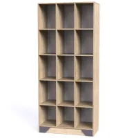 Шафа-Стелаж Тиса Мебель Модуль-100 Дуб сонома Графіт 205x40x90 см