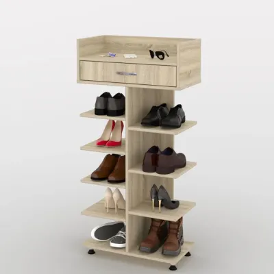Стеллаж для обуви Тиса Мебель ТО-204 Дуб сонома 121x60 см