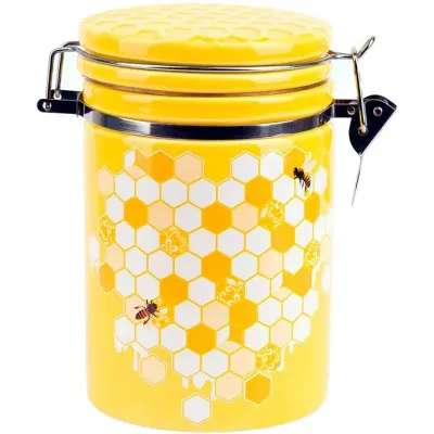 Керамическая Банка Bona с металлической затяжкой 650 мл Yellow DP113594