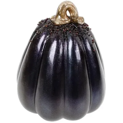 Фігурка Pumpkin 13х13х165см баклажанна із золотом та бісером Bona DP113666