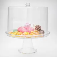 Подставка с крышкой для торта One Chef акриловая 38,9×32 см
