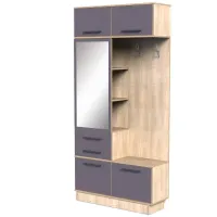 Прихожая Тиса Мебель Прихожая-36 Сонома Графит 210x35x100 см