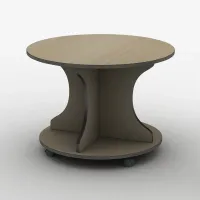 Журнальный столик Тиса Мебель СЖ-2 Бук 50x70x70 см